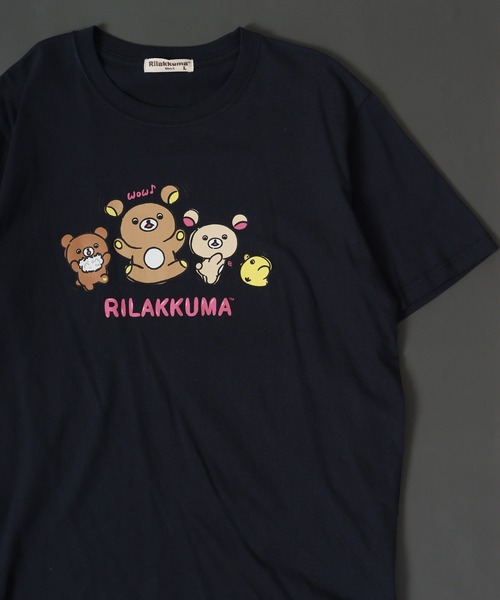 FUNALIVE(ファンアライブ)の「リラックマ 半袖 Tシャツ(Tシャツ/カットソー・レディース・杢グレー/グレー系その他/ホワイト/ブルー系その他2/ブルー系その他3/ピンク系その他2/ピンク系その他3/オートミール/ホワイト系その他/グリーン系その他/ブルー系その他/ピンク系その他/レモンイエロー/ホワイト系その他2/ホワイト系その他3/オフホワイト/オリーブ/ネイビー・M/L/LL)」の14枚目の写真