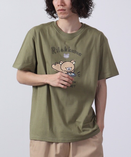 FUNALIVE(ファンアライブ)の「リラックマ 半袖 Tシャツ(Tシャツ/カットソー・レディース・杢グレー/グレー系その他/ホワイト/ブルー系その他2/ブルー系その他3/ピンク系その他2/ピンク系その他3/オートミール/ホワイト系その他/グリーン系その他/ブルー系その他/ピンク系その他/レモンイエロー/ホワイト系その他2/ホワイト系その他3/オフホワイト/オリーブ/ネイビー・M/L/LL)」の22枚目の写真