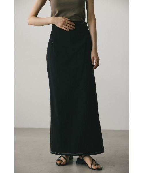 STYLEMIXER(スタイルミキサー)の「エプロンレイヤードステッチパンツ(その他パンツ・レディース・ブラック/アイボリー・SMALL/MEDIUM)」の1枚目の写真