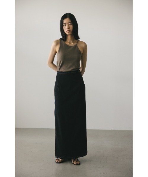 STYLEMIXER(スタイルミキサー)の「エプロンレイヤードステッチパンツ(その他パンツ・レディース・ブラック/アイボリー・SMALL/MEDIUM)」の4枚目の写真