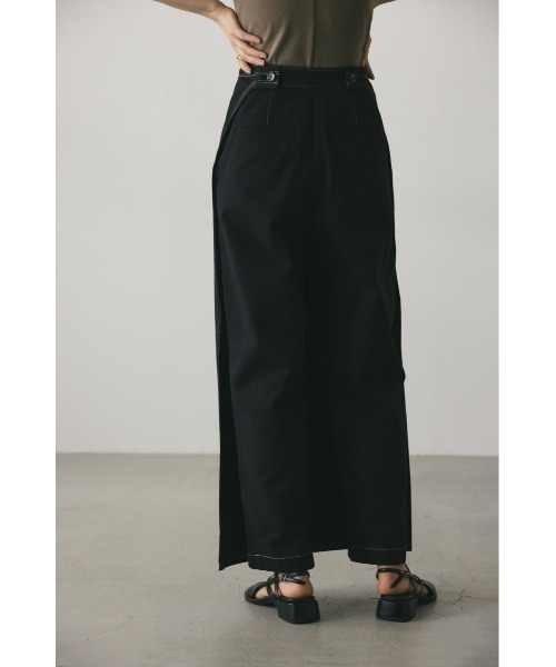 STYLEMIXER(スタイルミキサー)の「エプロンレイヤードステッチパンツ(その他パンツ・レディース・ブラック/アイボリー・SMALL/MEDIUM)」の9枚目の写真