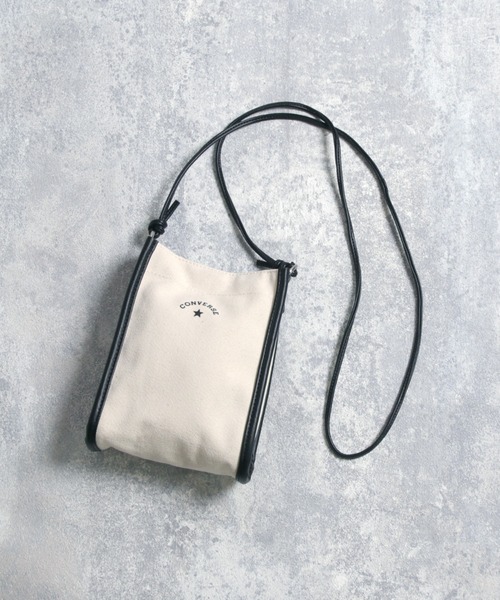 CONVERSE(コンバース)の「【CONVERSE/コンバース】CV ARCH LOGO MINI SHOULDER BAG アーチロゴミニショルダーバッグ(ショルダーバッグ・レディース・ブラック/オフホワイト・FREE)」の1枚目の写真