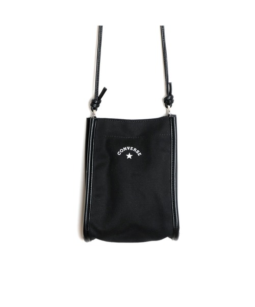 CONVERSE(コンバース)の「【CONVERSE/コンバース】CV ARCH LOGO MINI SHOULDER BAG アーチロゴミニショルダーバッグ(ショルダーバッグ・レディース・ブラック/オフホワイト・FREE)」の5枚目の写真