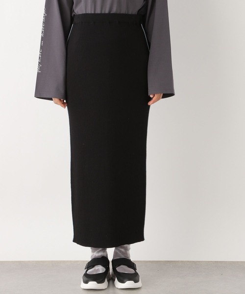 LEPSIM（レプシィム）の「【産前・産後対応】マタニティ／12ゲージラインナロースカート　961418（マタニティウェア/グッズ・レディース・ブラック/キャメル・FREE）」の16枚目の写真
