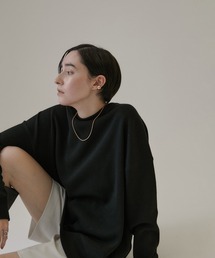 SALON adam et rope' | スウェットライクオーバーサイズニット【洗える】(スウェット)