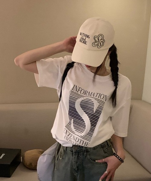 LYEON（リヨン）の「ビッグシルエットTシャツ（Tシャツ/カットソー・レディース・グレー/ホワイト・FREE）」の10枚目の写真