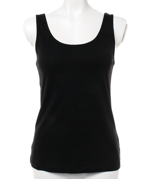 MOUSSY(マウジー)の「BASIC TANK J(タンクトップ・レディース・オフホワイト/ブラック系その他/ブラック・1/2)」の1枚目の写真