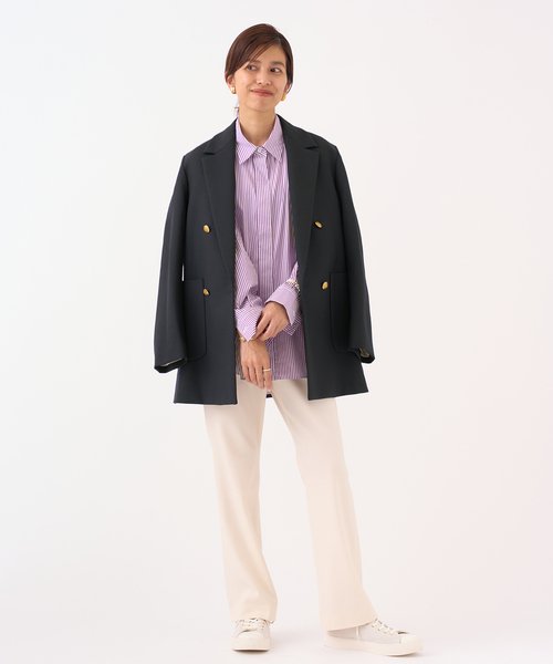 ドライウール W前オーバージャケット（テーラードジャケット）｜IENA