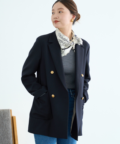 ドライウール W前オーバージャケット（テーラードジャケット）｜IENA
