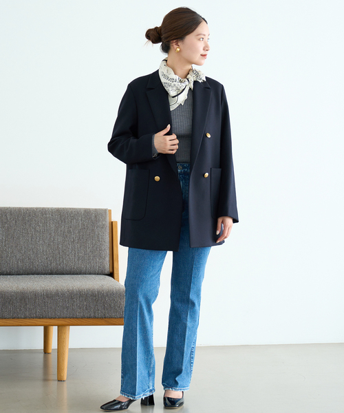 ドライウール W前オーバージャケット（テーラードジャケット）｜IENA