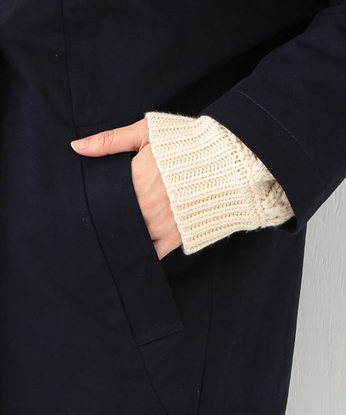 CAROLINA GLASER（カロリナ グレイサー）の「CAROLINA GLASER / ゆるトレンチ ボアコート（その他アウター・レディース・ネイビー/カーキ・ONE SIZE）」の20枚目の写真