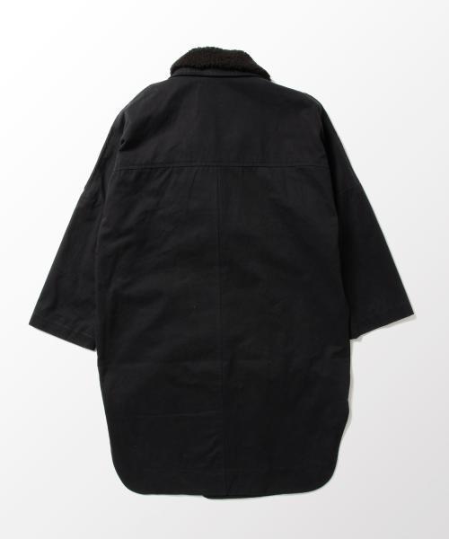 CAROLINA GLASER（カロリナ グレイサー）の「CAROLINA GLASER / ゆるトレンチ ボアコート（その他アウター・レディース・ネイビー/カーキ・ONE SIZE）」の8枚目の写真