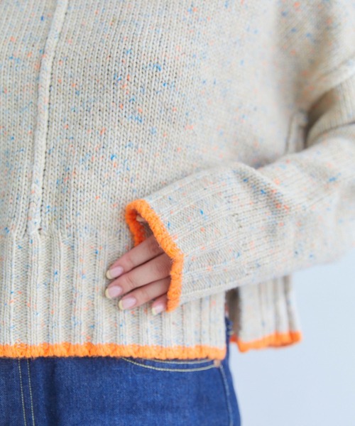 ELLEgirl（エルガール）の「《新色追加》カラーネップニットプルオーバー【ELLEgirl/エル ガール】（ニット/セーター・レディース・ベージュ/ラベンダー/グレー・FREE）」の12枚目の写真