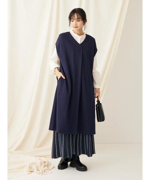 CRAFT STANDARD BOUTIQUE（クラフトスタンダードブティック）の「配色ストライプニットスカート（スカート・レディース・ブラック/ブルー・FREE）」の22枚目の写真