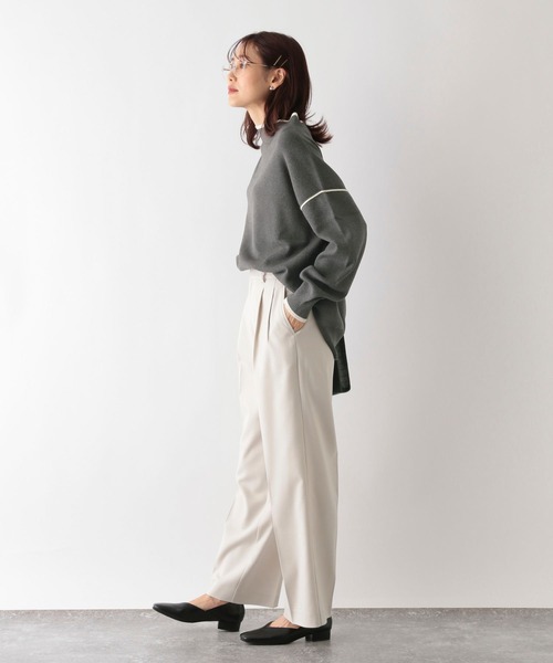 GLOBAL WORK（グローバルワーク）の「メルティパイピングプルオーバー/904806（ニット/セーター・レディース・グリーン系その他/ブラック系その他/グレー系その他/ベージュ系その他/ホワイト系その他・MEDIUM/LARGE）」の17枚目の写真