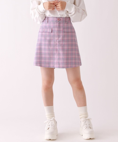 repipi armario（レピピ アルマリオ）の「フラップポケスカパン（スカート・キッズ・ブラウン系その他/パープル系その他/グリーン系その他・SMALL/MEDIUM/LARGE）」の3枚目の写真