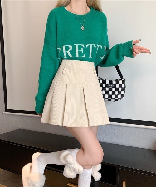 ｔｏｌｅｎｅ（トレネ）の「コーデュロイプリーツミニスカート（スカート・レディース・ホワイト/ブラック/ブラウン・FREE）」の6枚目の写真