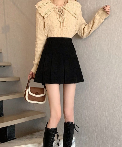 ｔｏｌｅｎｅ（トレネ）の「コーデュロイプリーツミニスカート（スカート・レディース・ホワイト/ブラック/ブラウン・FREE）」の8枚目の写真