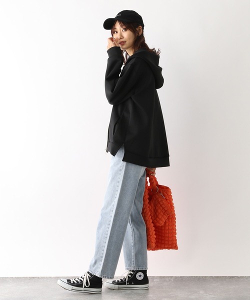 GLOBAL WORK（グローバルワーク）の「ライトクッションZIPパーカー/906293（パーカー・レディース・ネイビー/アイボリー/グレイッシュベージュ/ブラック・MEDIUM/LARGE）」の6枚目の写真