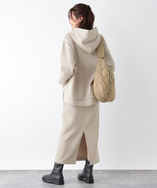 GLOBAL WORK（グローバルワーク）の「ライトクッションZIPパーカー/906293（パーカー・レディース・ネイビー/アイボリー/グレイッシュベージュ/ブラック・MEDIUM/LARGE）」の18枚目の写真