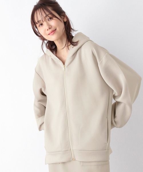 GLOBAL WORK（グローバルワーク）の「ライトクッションZIPパーカー/906293（パーカー・レディース・ネイビー/アイボリー/グレイッシュベージュ/ブラック・MEDIUM/LARGE）」の19枚目の写真