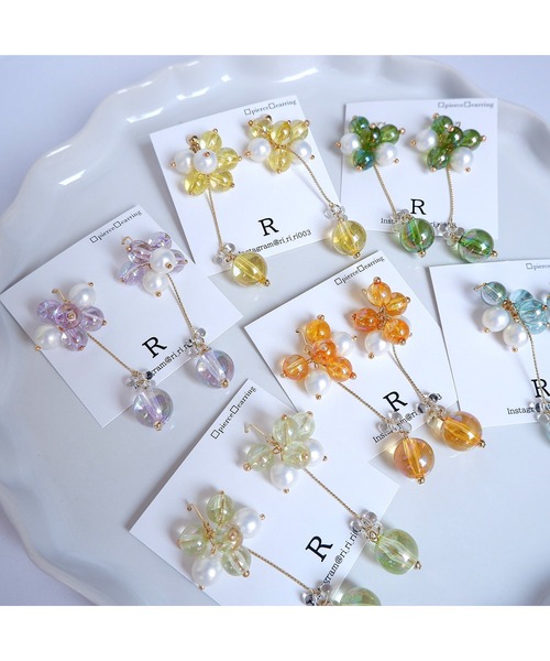 tone（トーン）の「【R】キラキラジューシーなバブルピアス(MA)（ピアス（両耳用）・レディース・ラベンダー・FREE）」の8枚目の写真