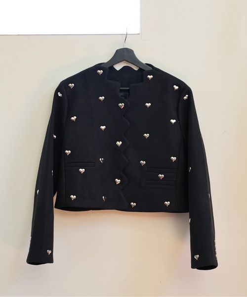 ULEULA(ウルア)の「ハートスタッズノーカラージャケット(ノーカラージャケット・レディース・ブラック・FREE)」の13枚目の写真