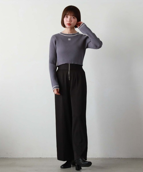 archives（アルシーヴ）の「フロントｚｉｐハイウエスト　ストレートパンツ（その他パンツ・レディース・アイボリー/ブラック/ブラウン・MEDIUM）」の17枚目の写真