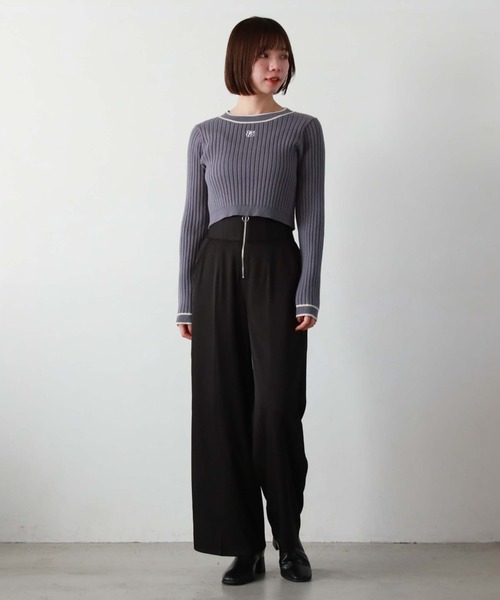 archives（アルシーヴ）の「フロントｚｉｐハイウエスト　ストレートパンツ（その他パンツ・レディース・アイボリー/ブラック/ブラウン・MEDIUM）」の18枚目の写真