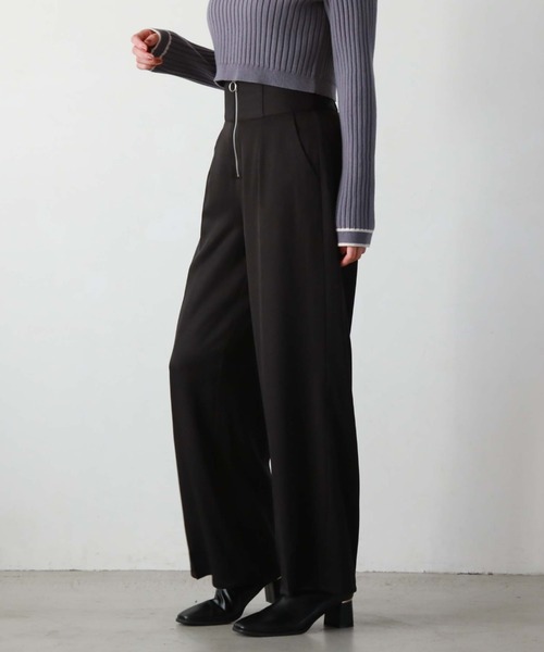 archives（アルシーヴ）の「フロントｚｉｐハイウエスト　ストレートパンツ（その他パンツ・レディース・アイボリー/ブラック/ブラウン・MEDIUM）」の14枚目の写真