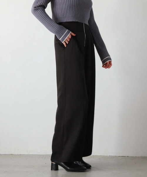 archives（アルシーヴ）の「フロントｚｉｐハイウエスト　ストレートパンツ（その他パンツ・レディース・アイボリー/ブラック/ブラウン・MEDIUM）」の16枚目の写真