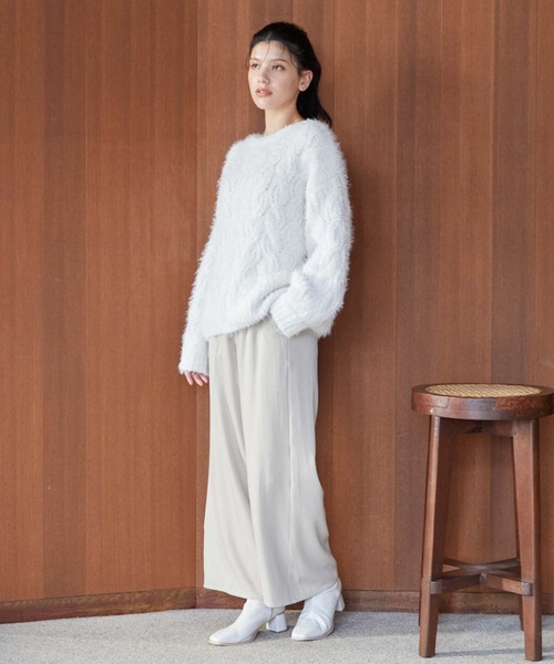 archives（アルシーヴ）の「フロントｚｉｐハイウエスト　ストレートパンツ（その他パンツ・レディース・アイボリー/ブラック/ブラウン・MEDIUM）」の5枚目の写真