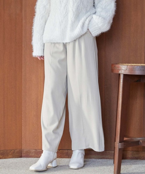 archives（アルシーヴ）の「フロントｚｉｐハイウエスト　ストレートパンツ（その他パンツ・レディース・アイボリー/ブラック/ブラウン・MEDIUM）」の9枚目の写真