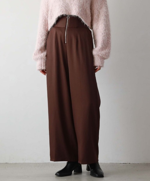 archives（アルシーヴ）の「フロントｚｉｐハイウエスト　ストレートパンツ（その他パンツ・レディース・アイボリー/ブラック/ブラウン・MEDIUM）」の21枚目の写真