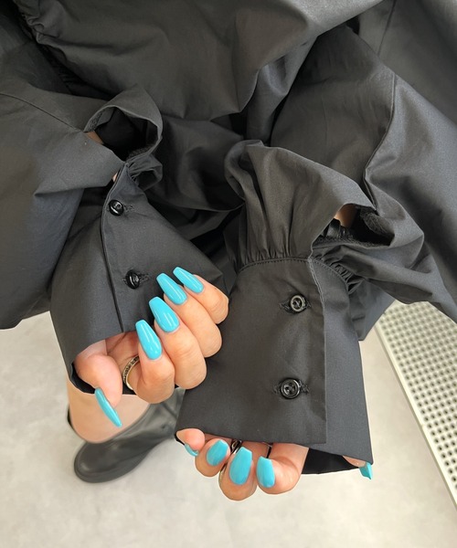 WHO'S WHO gallery(フーズフーギャラリー)の「ドロスト袖ボリュームギャザーワンピ(ワンピース・レディース・オフホワイト/ブラック・FREE)」の11枚目の写真