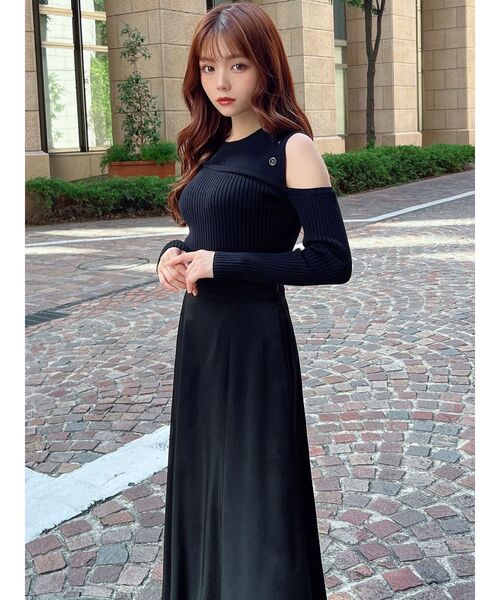 RESEXXY（リゼクシー）の「レイヤードボタンニットトップス（ニット/セーター・レディース・グリーン/ブラック/アイボリー・FREE）」の21枚目の写真