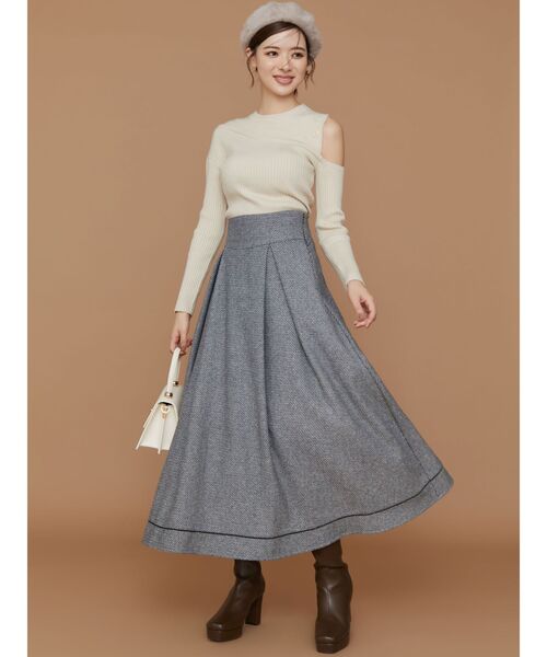 RESEXXY（リゼクシー）の「レイヤードボタンニットトップス（ニット/セーター・レディース・グリーン/ブラック/アイボリー・FREE）」の15枚目の写真