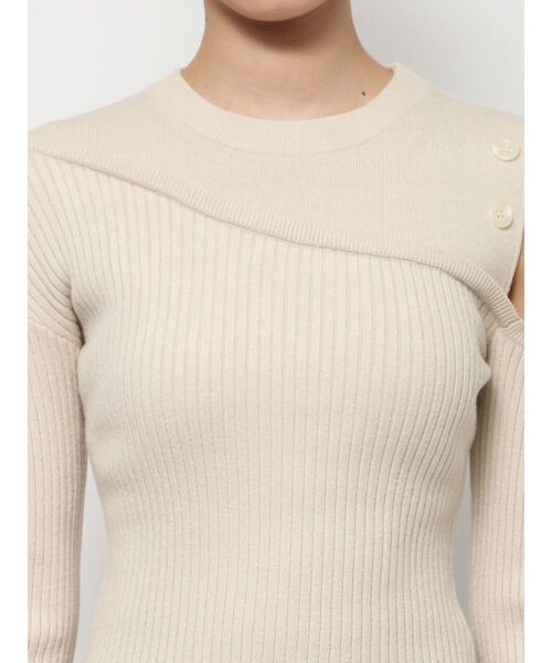 RESEXXY（リゼクシー）の「レイヤードボタンニットトップス（ニット/セーター・レディース・グリーン/ブラック/アイボリー・FREE）」の19枚目の写真