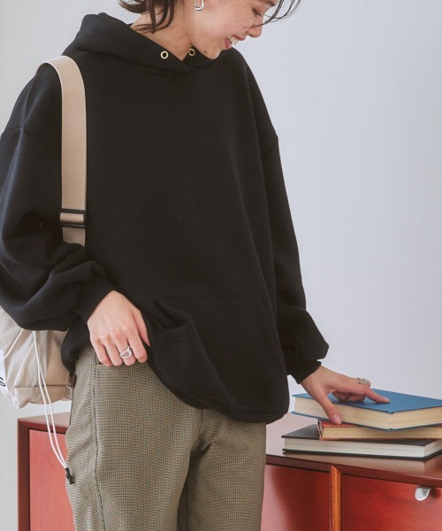 nissen（ニッセン）の「裏起毛袖バルーンパーカー（パーカー・レディース・ネイビー/ブラック/ブルー/アイボリー/杢グレー/ベージュ/ピンク・LL/L/M/S）」の22枚目の写真