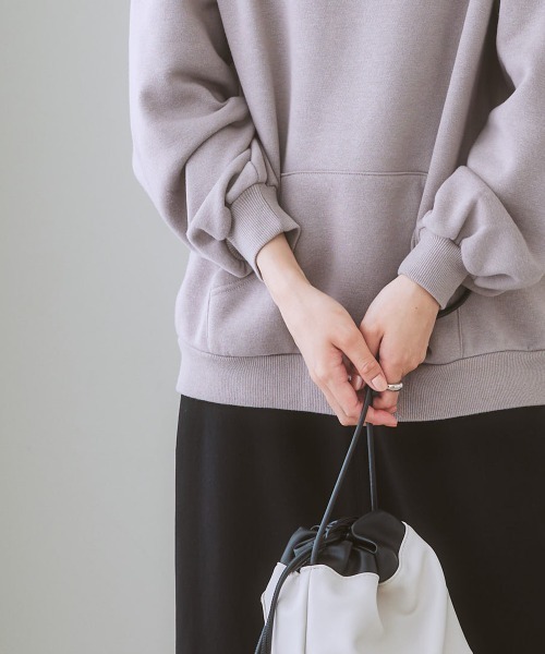 nissen（ニッセン）の「裏起毛袖バルーンパーカー（パーカー・レディース・ネイビー/ブラック/ブルー/アイボリー/杢グレー/ベージュ/ピンク・LL/L/M/S）」の9枚目の写真