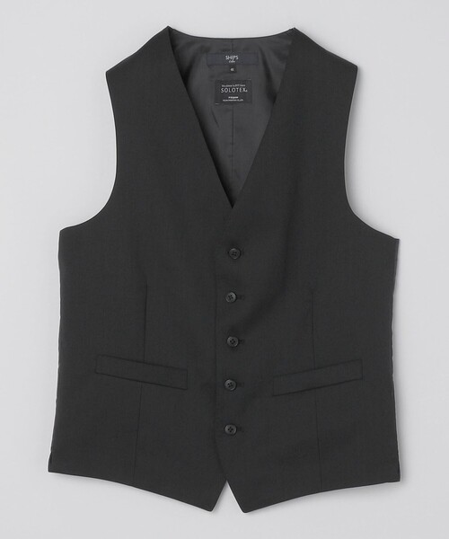 SHIPS Colors（シップス カラーズ）の「SHIPS Colors:〈洗濯機可能〉T/W ベスト（スーツベスト・メンズ・ブラック/ネイビー/コバルトブルー・44/48/46）」の2枚目の写真