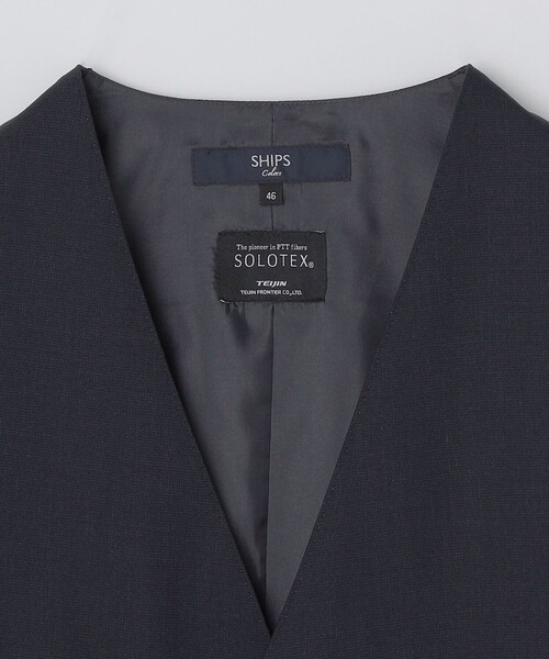 SHIPS Colors（シップス カラーズ）の「SHIPS Colors:〈洗濯機可能〉T/W ベスト（スーツベスト・メンズ・ブラック/ネイビー/コバルトブルー・44/48/46）」の7枚目の写真