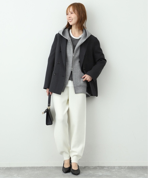 SLOBE IENA - 24SS⭐️美品⭐️スローブイエナ ボリュームジップアップフーディー 追加／グレー SLOBE IENA - SLOBE IENA ボリュームジップアップフーディー