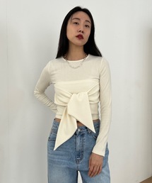 Didot.showroom | リブニットリボンT(ニット/セーター)