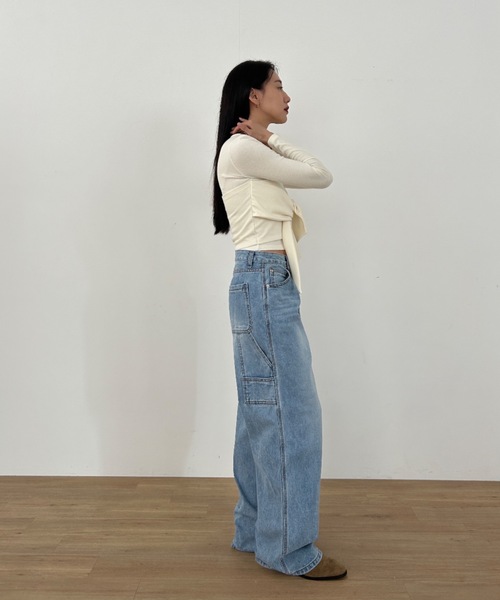 Didot.showroom（ディドット ショールーム）の「リブニットリボンT（ニット/セーター・レディース・アイボリー/チャコール/カーキ・FREE）」の20枚目の写真