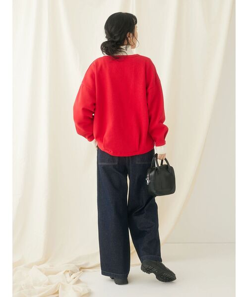 CRAFT STANDARD BOUTIQUE(クラフトスタンダードブティック)の「裏起毛リングドットカーディガン(カーディガン/ボレロ・レディース・杢グレー/レッド/ブラック/ホワイト系その他/アイボリー・FREE)」の10枚目の写真