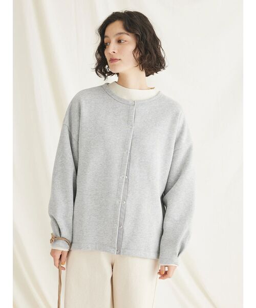 CRAFT STANDARD BOUTIQUE(クラフトスタンダードブティック)の「裏起毛リングドットカーディガン(カーディガン/ボレロ・レディース・杢グレー/レッド/ブラック/ホワイト系その他/アイボリー・FREE)」の11枚目の写真