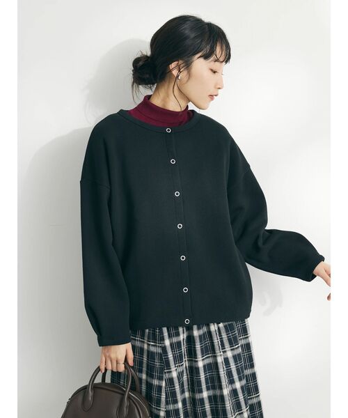 CRAFT STANDARD BOUTIQUE(クラフトスタンダードブティック)の「裏起毛リングドットカーディガン(カーディガン/ボレロ・レディース・杢グレー/レッド/ブラック/ホワイト系その他/アイボリー・FREE)」の18枚目の写真