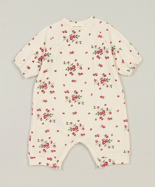 sense of wonder（センスオブワンダー）の「野イチゴ総柄ＮＥＷＢＯＲＮウェア（ロンパース・キッズ・キナリ・50-60cm）」の2枚目の写真