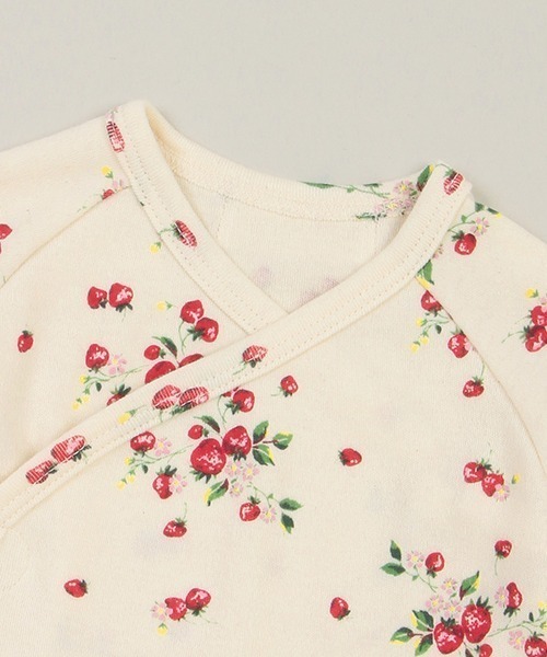 sense of wonder（センスオブワンダー）の「野イチゴ総柄ＮＥＷＢＯＲＮウェア（ロンパース・キッズ・キナリ・50-60cm）」の3枚目の写真